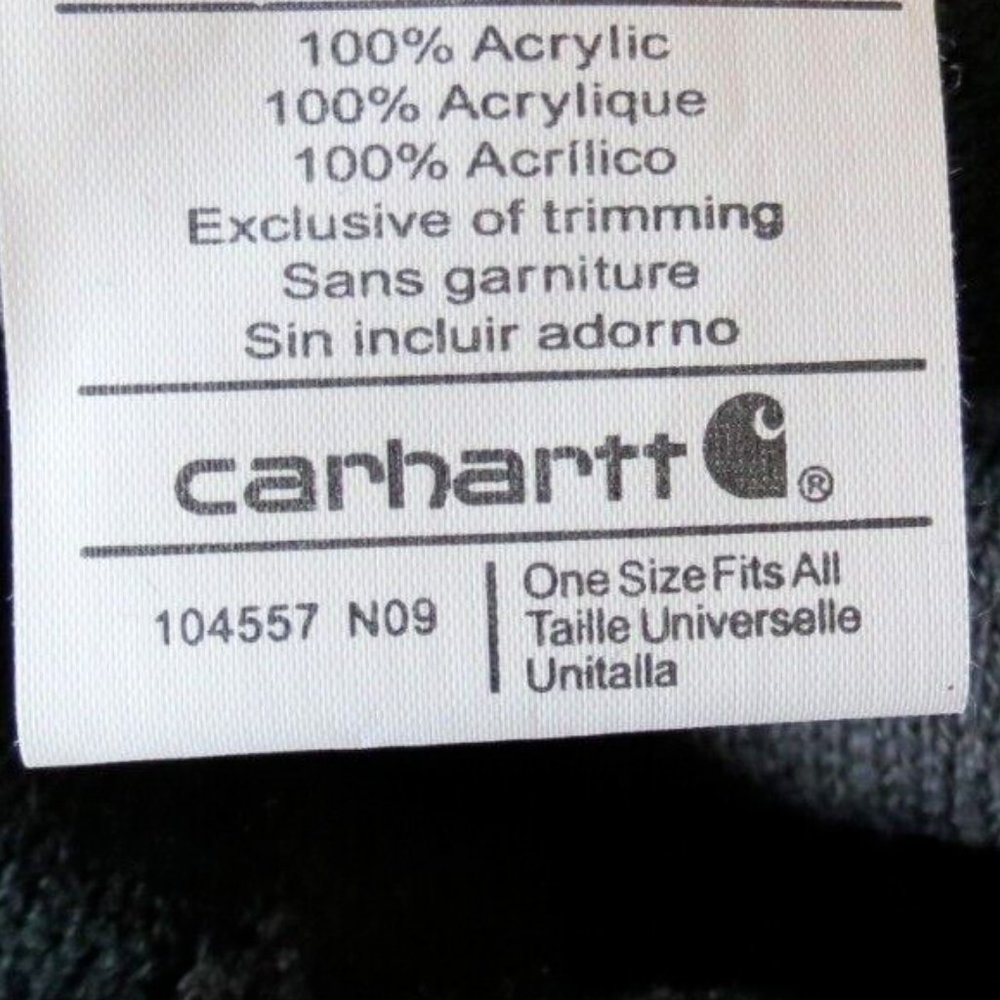Carhartt Hat Black Camo Beanie - Picture 5 of 7